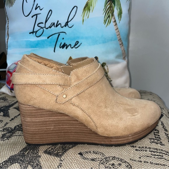 Dr. Scholls NWOB! Be Energized Whats Good Brown Wedge Heels Booties Size 8M - Picture 5 of 13